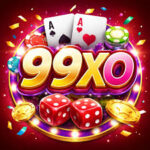 Colorful casino-themed graphic design